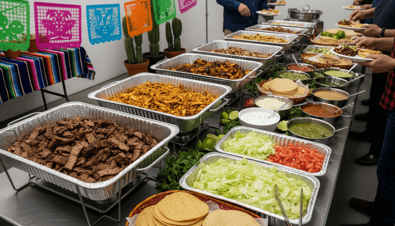 Río Sonora catering taco bar setup for events